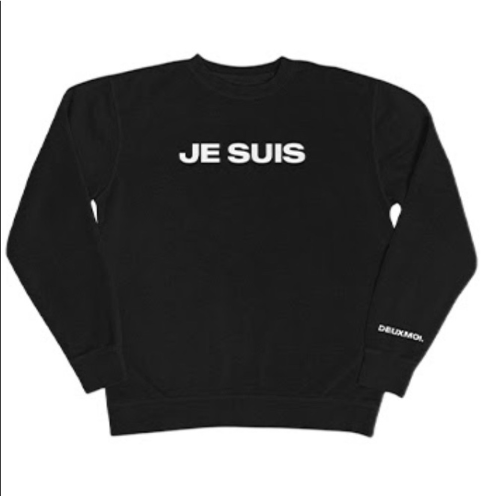 Je Suis Deuxmoi Black Crewneck